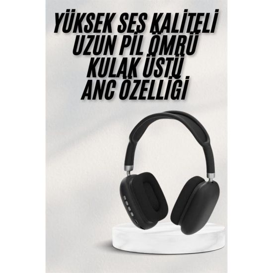 Yeni Nesil Bluetooth Kulaklık Kulak Üstü ANC Özelliği Yüksek Ses Kalit