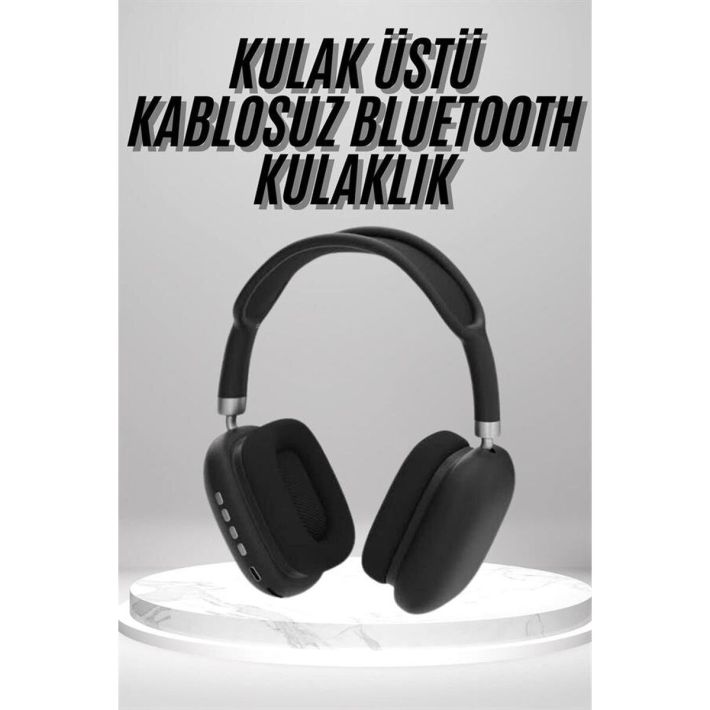 Kulak Üstü Kablosuz Bluetooth Kulaklık Yumuşak Süngerli SD Kart Girişl