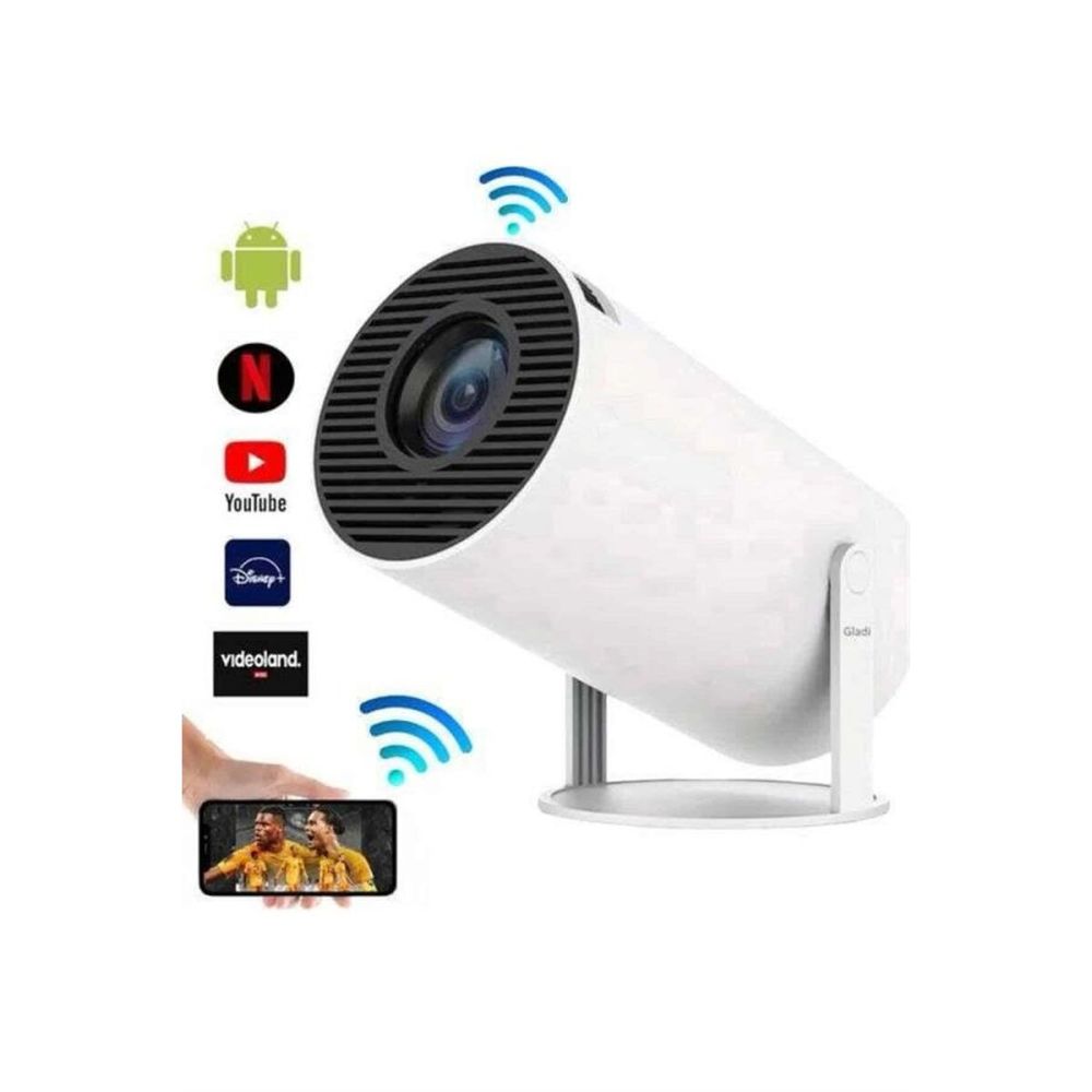 Sinema Projektörü Android HDMI USB WİFİ Ses Çıkışlı Ayaklı Projeksiyon