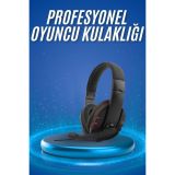 Oyuncu Kulaklığı Kulak Üstü Kablolu Stereo Mikrofonlu Yumuşak Kulak Ya