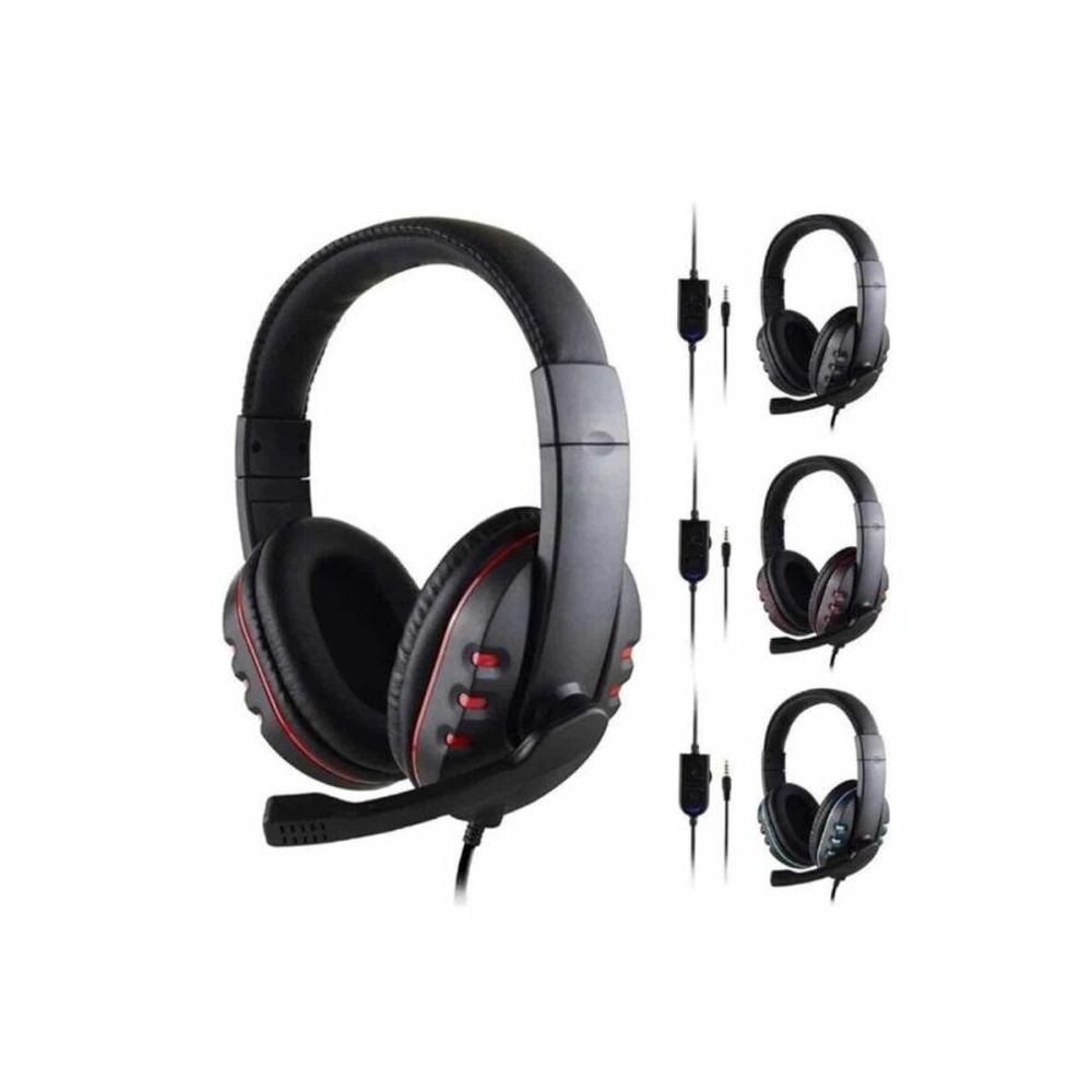 Oyuncu Kulaklığı Kulak Üstü Kablolu Stereo Mikrofonlu Yumuşak Kulak Ya