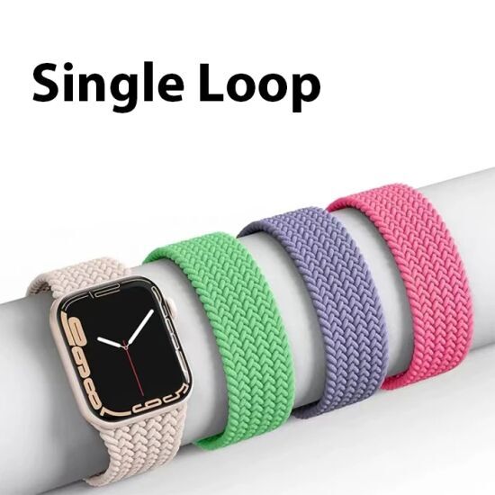 Ally Apple Watch 7-8 41mm 6-5-4 40mm Single loop Plastik Kayış Kordon 