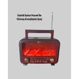 Şömine Alev Işıklı Solar Bluetooth Hoparlör – 7W Güçlü Ses FM Radyo