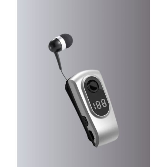 Profesyonel Bluetooth Kulaklık – Klipsli Titreşimli Dijital Göstergeli