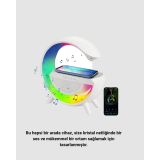 Kablosuz Şarjlı Bluetooth Hoparlör ve Gece Lambası – NFC FM Radyo RGB 