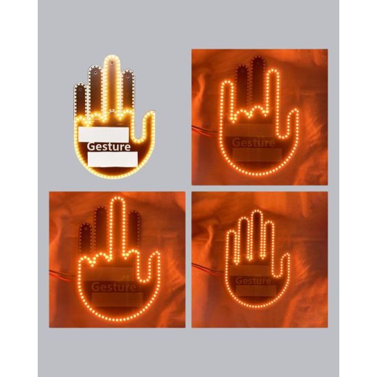 El Hareketiyle Kontrol Edilen 176 LED Amber Güvenlik Lambası