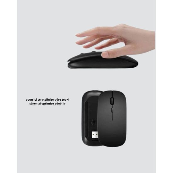Kablosuz Oyuncu Mouse – Anlık DPI Geçişi Gelişmiş Sensör Hassas ve Akı