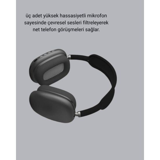P9 Pro Plus Bluetooth Kulak Üstü Kulaklık – H1 Çipli Aktif Gürültü Eng