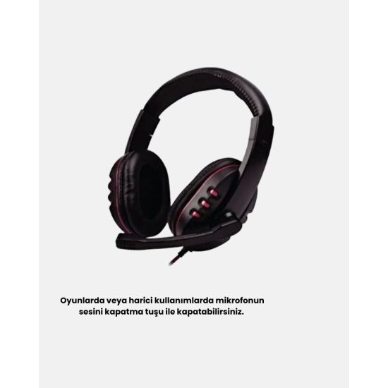 Profesyonel Gaming Kulaklık – Mikrofonlu Yumuşak Pedli Stereo Ses Kali