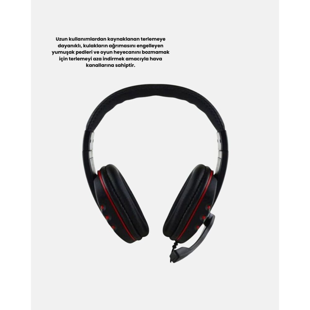 Profesyonel Gaming Kulaklık – Mikrofonlu Yumuşak Pedli Stereo Ses Kali