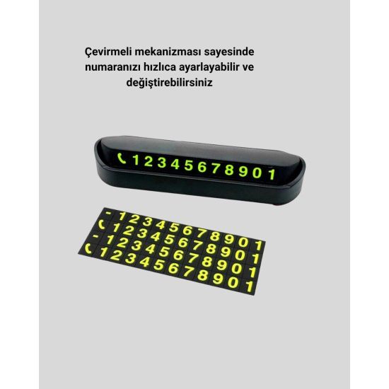 Gri Alüminyum Araç İçi Telefon Numaratörü – Dayanıklı Modern ve Net Gö