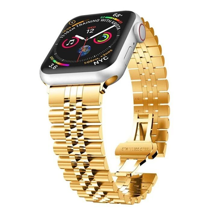 Ally Apple Watch 7-8 41mm 6-5-4 40mm Kayış Kordon Paslanmaz Çelik 3-2-