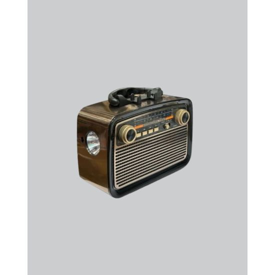 LED’li Nostaljik Bluetooth Hoparlör – Vintage Tasarım Ahşap Doku
