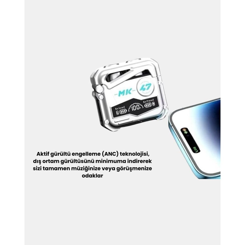 IPX5 Su Geçirmez Kablosuz Bluetooth Kulaklık – Powerbank Şarj Kutulu D
