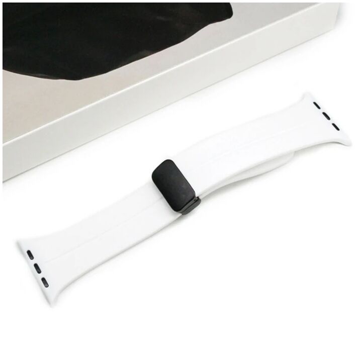 Ally Apple Watch 7-8 41mm 6-5-4 40mm Manyetik Uçlu Silikon Kayış Kordo