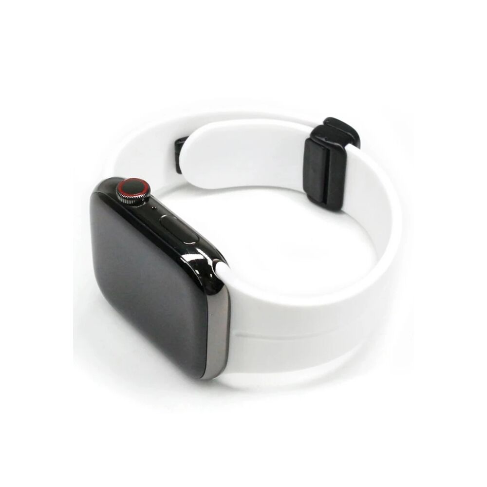 Ally Apple Watch 7-8 41mm 6-5-4 40mm Manyetik Uçlu Silikon Kayış Kordo