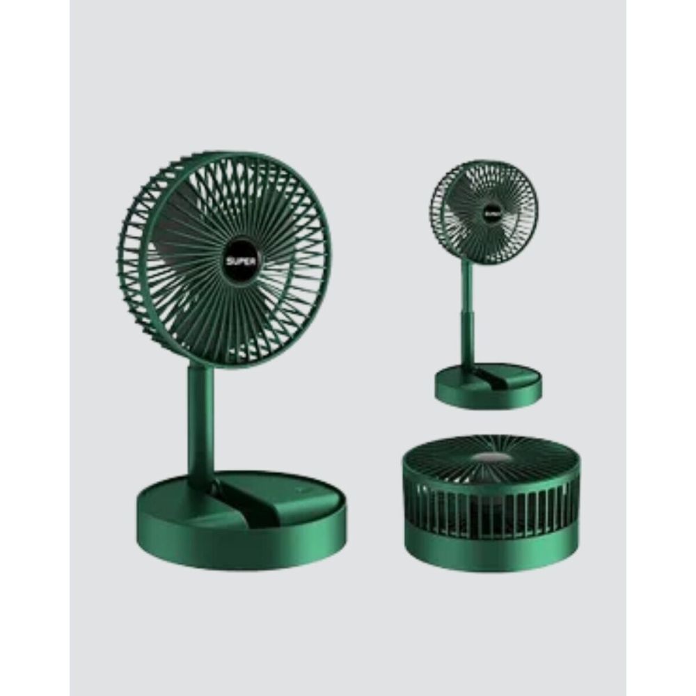 Şarjlı Katlanabilir Mini Fan – 3 Kademe Hız Ayarı Taşınabilir Tasarım