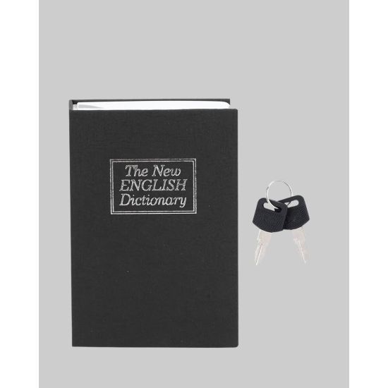 Anahtarlı Gizli Kitap Kasa – Metal İç Yapı Kamuflajlı Sözlük Tasarım