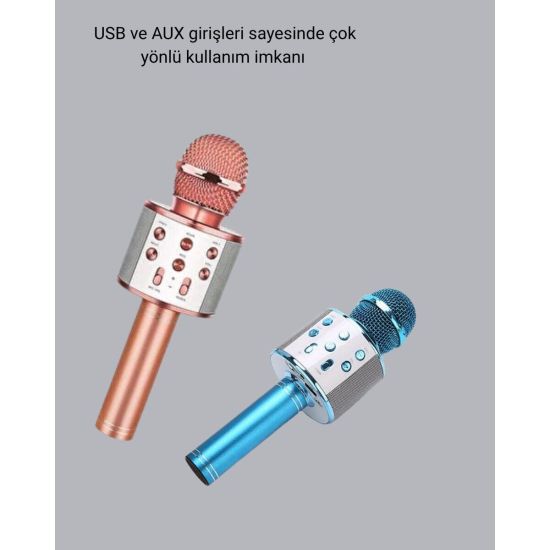 Bluetooth Karaoke Mikrofon – Yüksek Ses Kalitesi Yankı Efektli Uzun Öm