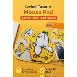 Sevimli Muz Desenli Mouse Pad Kaymaz Tabanlı Ergonomik Mouse Altlığı