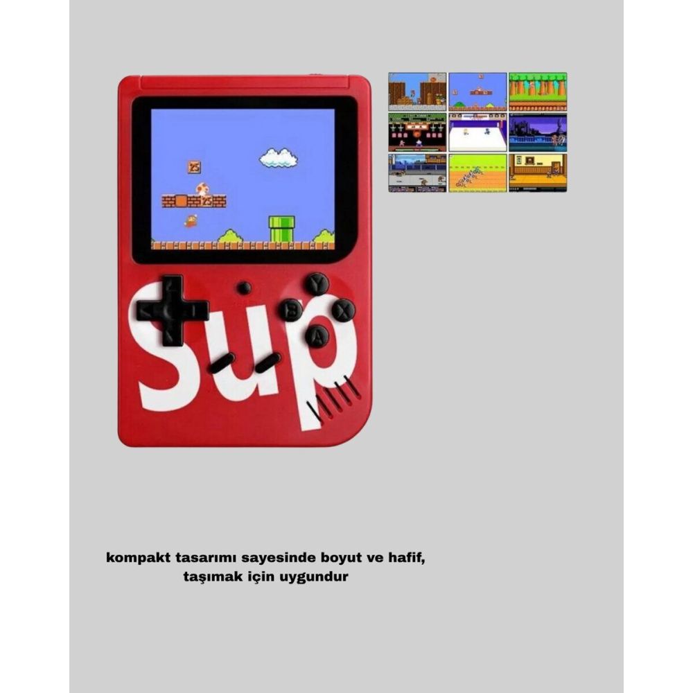 SUP Retro El Konsolu – 500 Oyun TV Bağlantılı 3 İnç Ekranlı Şarjlı Min