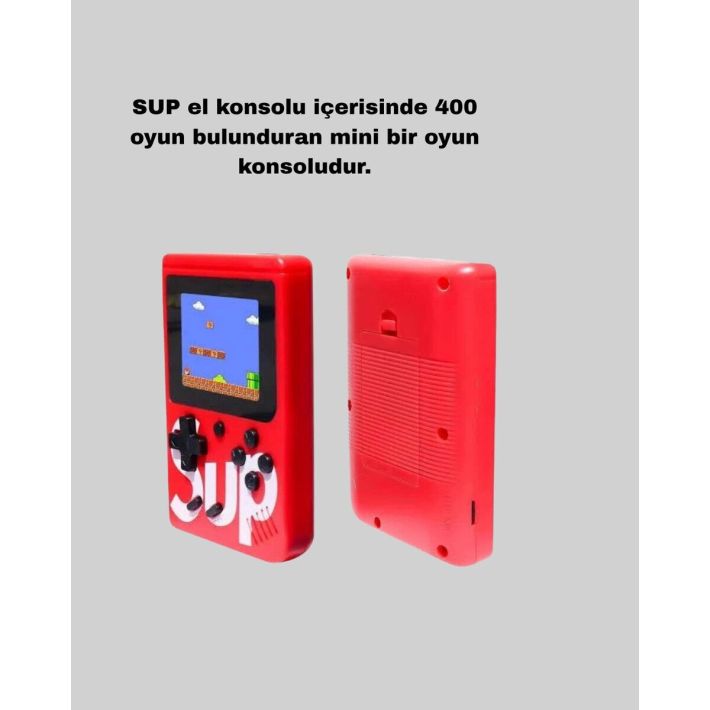 SUP Retro El Konsolu – 500 Oyun 2 Oyunculu 3 İnç Ekran Taşınabilir Şar