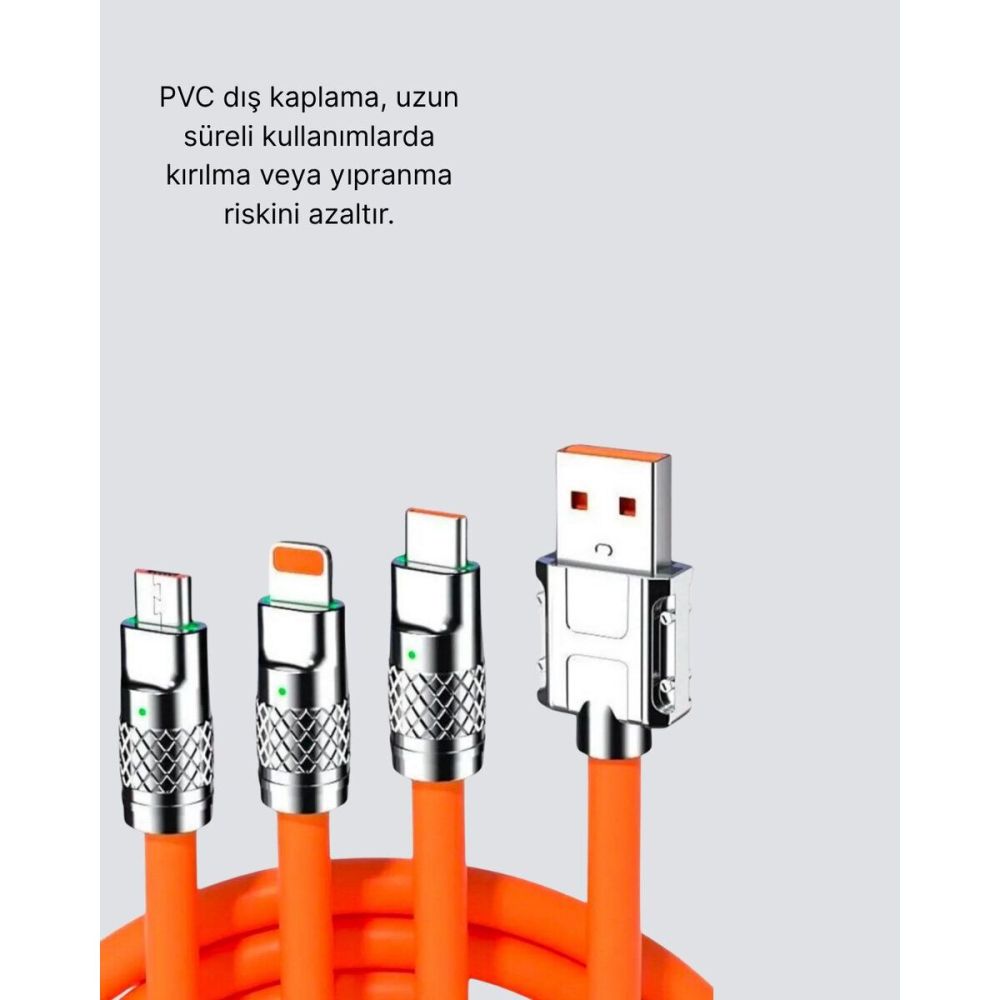 Hızlı Şarj Uyumlu Şarj Kablosu – Esnek Yapı Güçlü Bağlantı Yüksek Perf