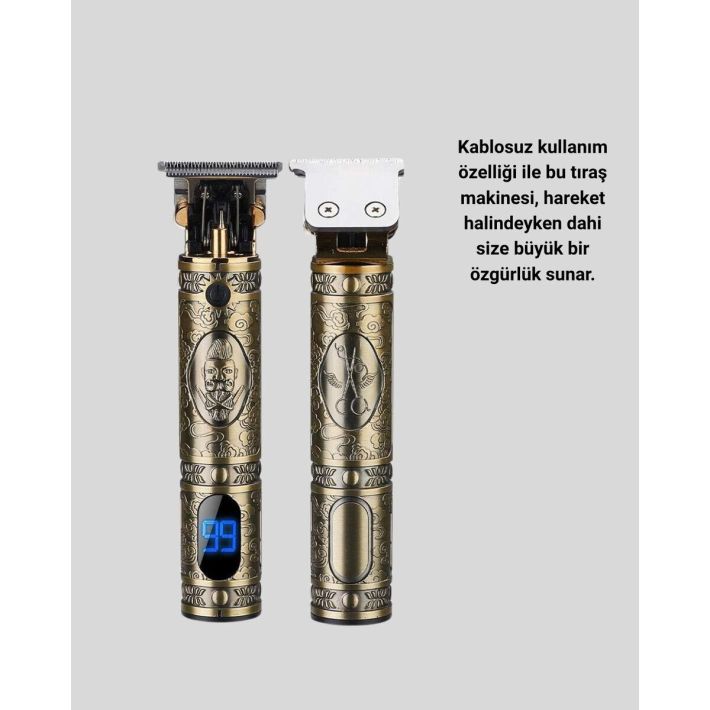 Şarjlı Kablosuz Tıraş Makinesi – 1800 mAh Batarya Uzun Pil Ömrü Profes