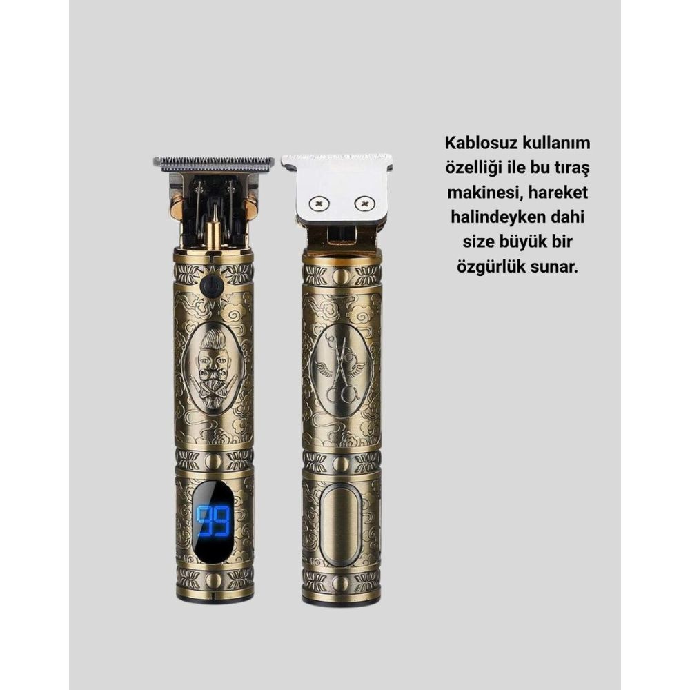 Profesyonel Kablosuz Tıraş Makinesi – 1-2 Saat Kesintisiz Kullanım