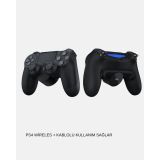 Bluetooth Oyun Kolu – Titreşimli PS4 Steam PC Mobil ve Tablet Uyumlu