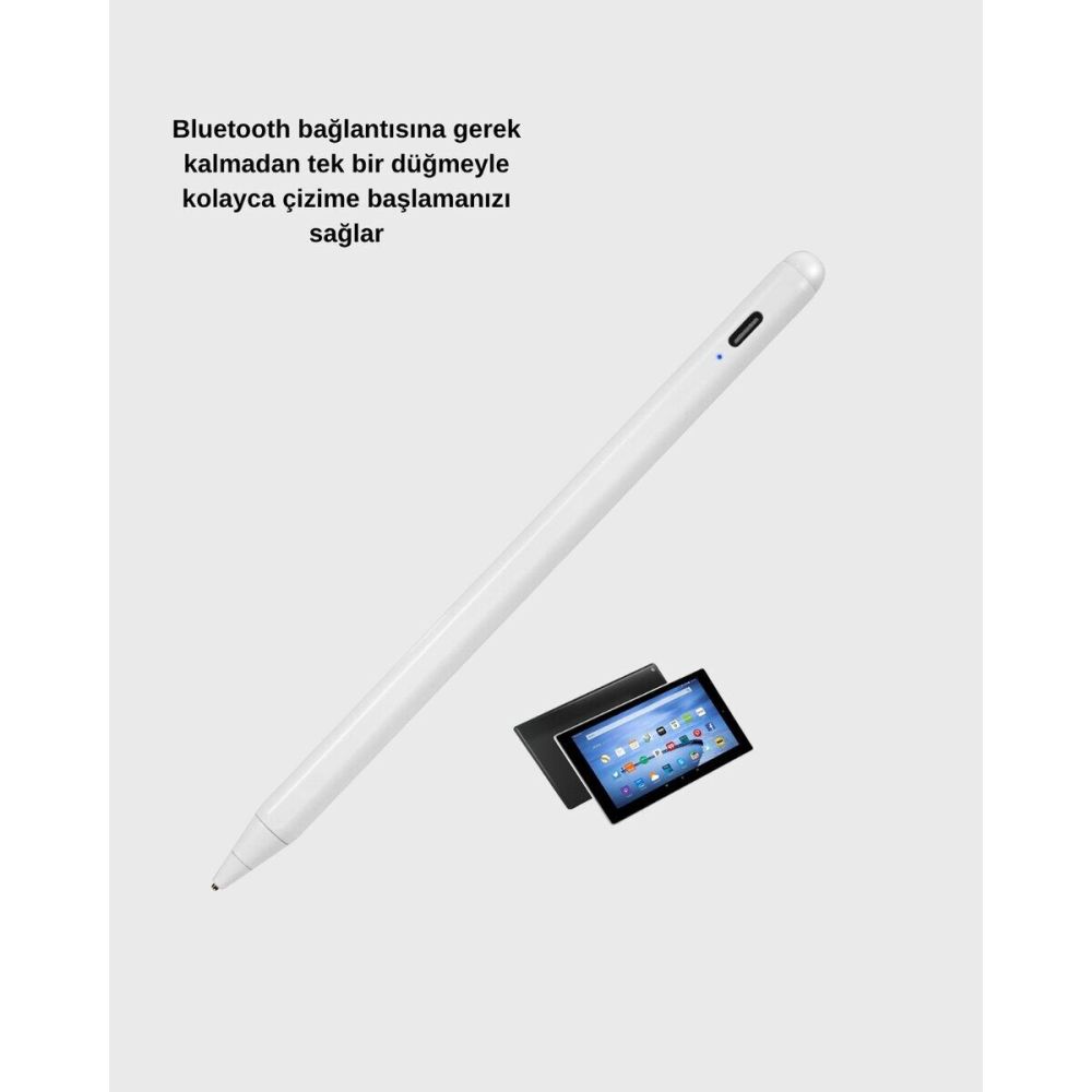 Manyetik Dokunmatik Kalem – Bluetooth Gerektirmeyen Type-C Şarjlı iPad