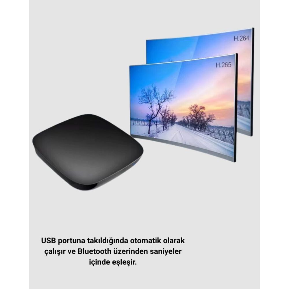 Android Auto Kablosuz Adaptör Bluetooth 5.0 ve 5.8GHz WiFi Destekli