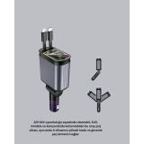 Araç Şarj Cihazı 66W 4 Portlu Hızlı Şarj ve LED Işıklı