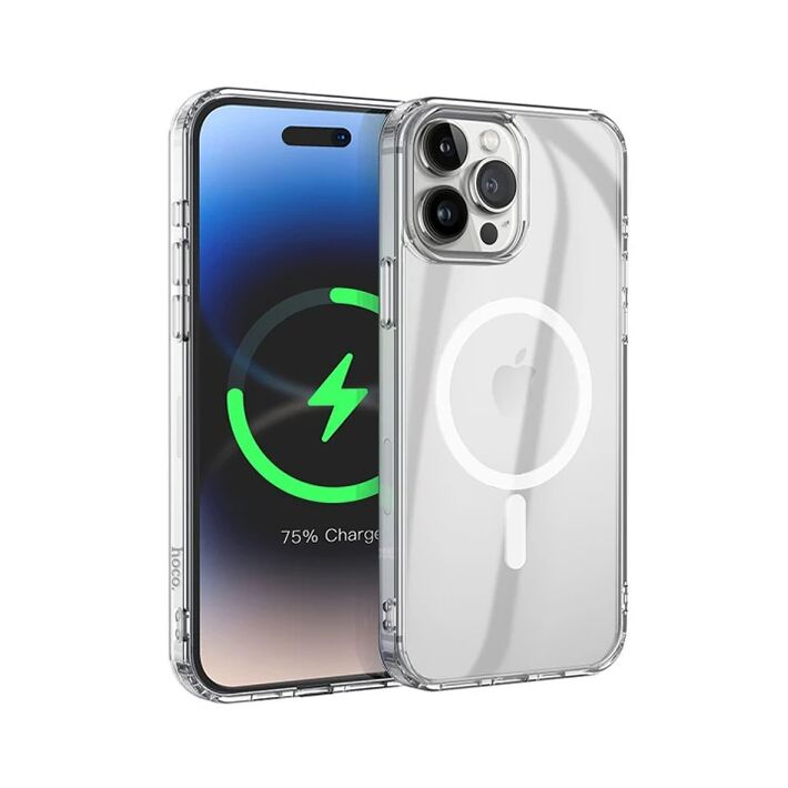Hoco iPhone 15 Pro Anti-Fall Darbe Önleyici Airbag Manyetik Magsafe Si