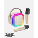 Taşınabilir Karaoke Hoparlör Bluetooth 5.0 ve Çift Mikrofonlu