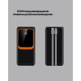 Powerbank 20000 mAh Dijital Ekranlı ve Çok Kablolu Hızlı Şarj Cihazı
