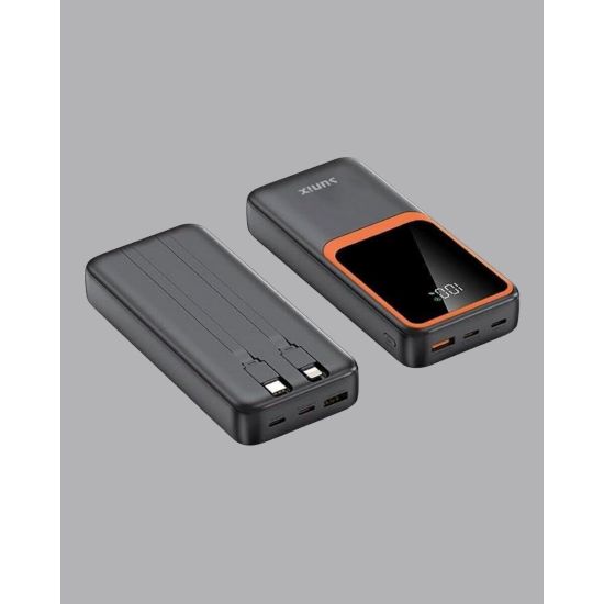 Powerbank 20000 mAh Dijital Ekranlı ve Çok Kablolu Hızlı Şarj Cihazı