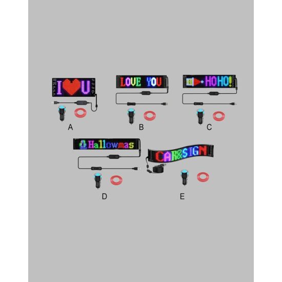 USB Girişli RGB LED Tabela Ayarlanabilir Parlaklık ve Kayan Yazı Özell