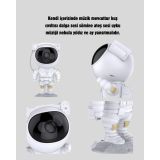 Bluetooth Müzikli Astronot Projeksiyon Lambası Yıldız ve Ay Efektli