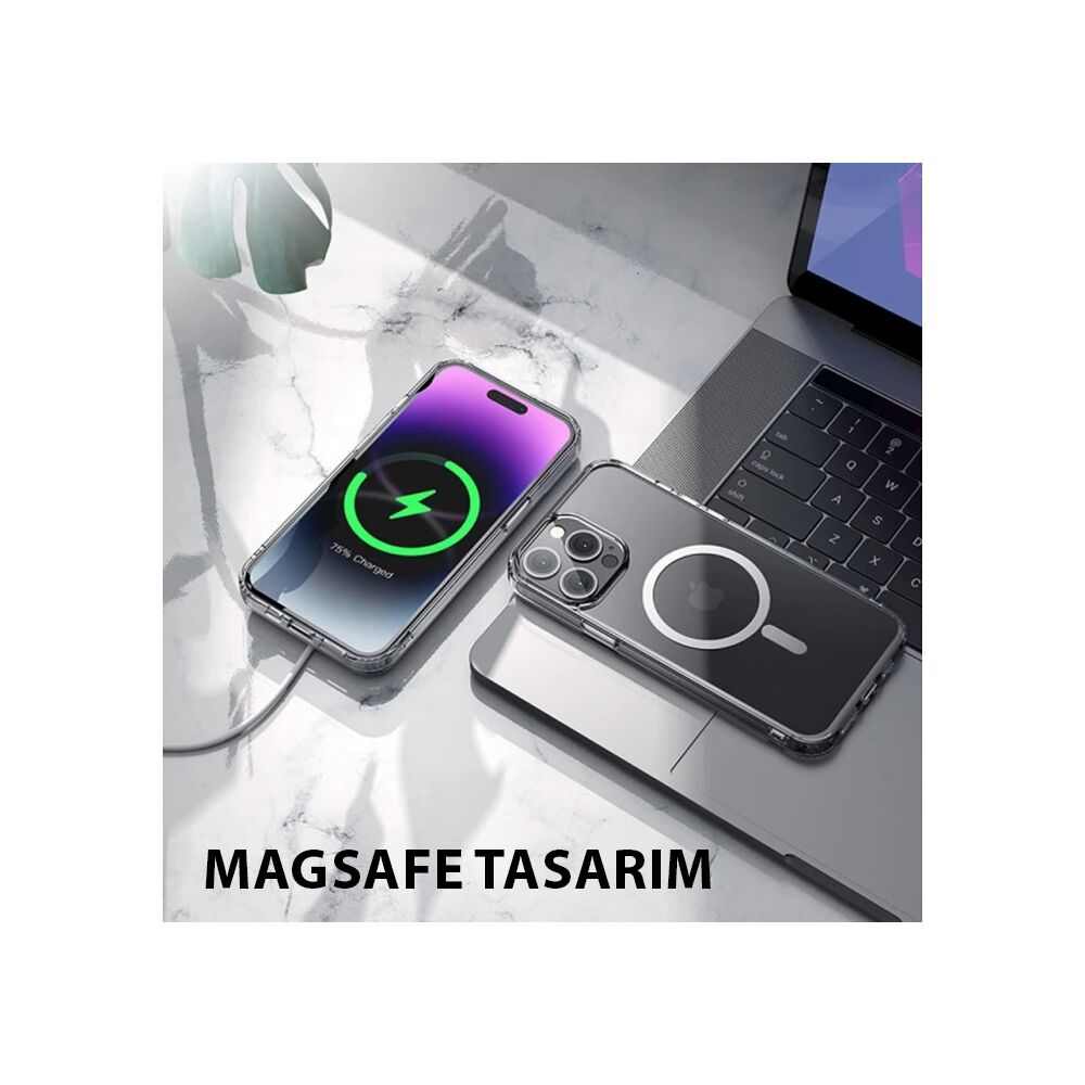 Hoco iPhone 15 Pro Anti-Fall Darbe Önleyici Airbag Manyetik Magsafe Si
