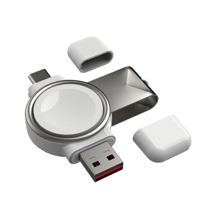 ALLY Apple iWatch İçin Taşınabilir 2 in 1 USB + Type-C Şarj Standı