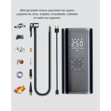 Kablosuz Dijital Lastik Şişirme Pompası LED Işıklı 80W