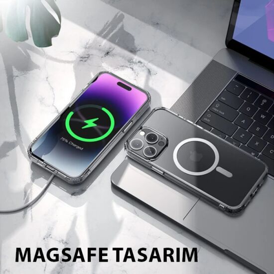 Hoco iPhone 15 Pro Max Anti-Fall Darbe Önleyici Airbag Manyetik Magsaf