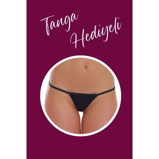 Sırt İpli Transparan Kırmızı Fantazi Gecelik TM