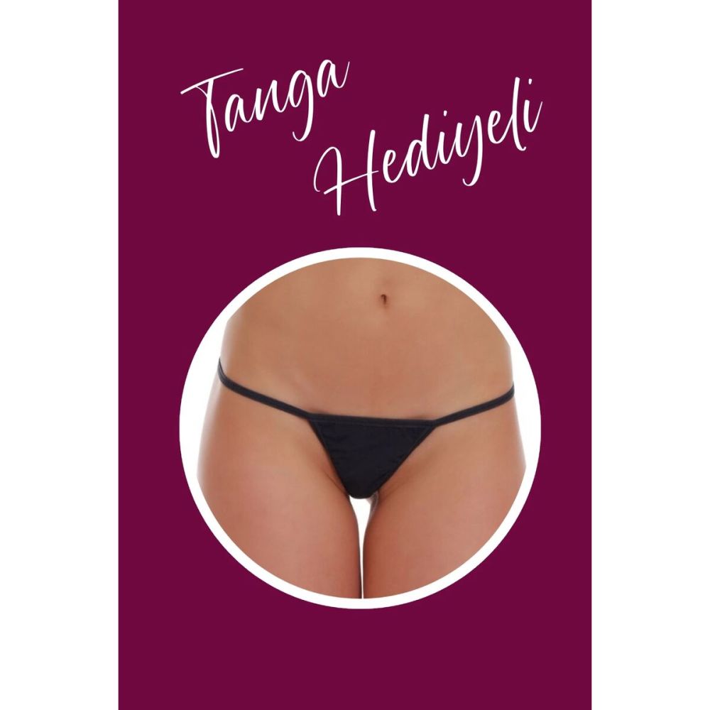 Sırt İpli Transparan Kırmızı Fantazi Gecelik TM