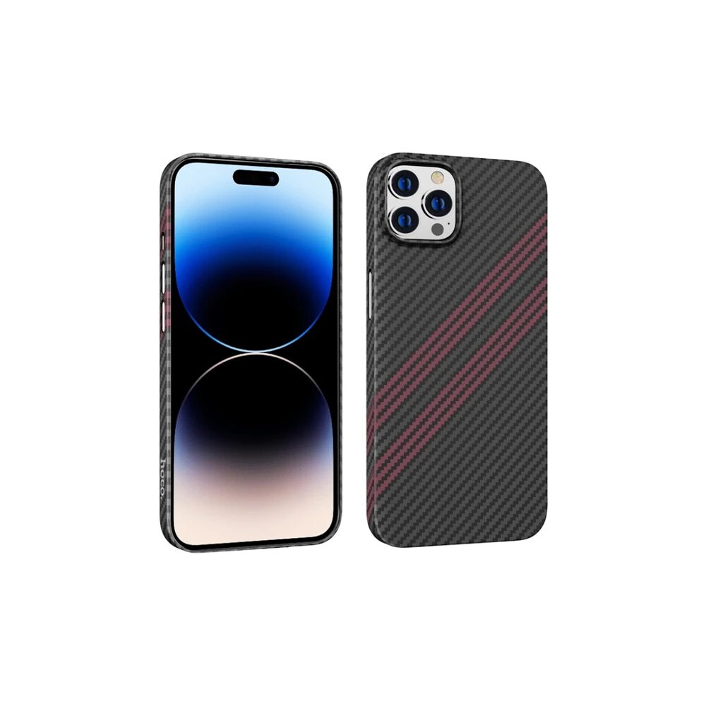 Hoco iPhone 14 Pro 6.1 Kılıf Kevlar Texture Darbe Emici Telefon Kılıfı