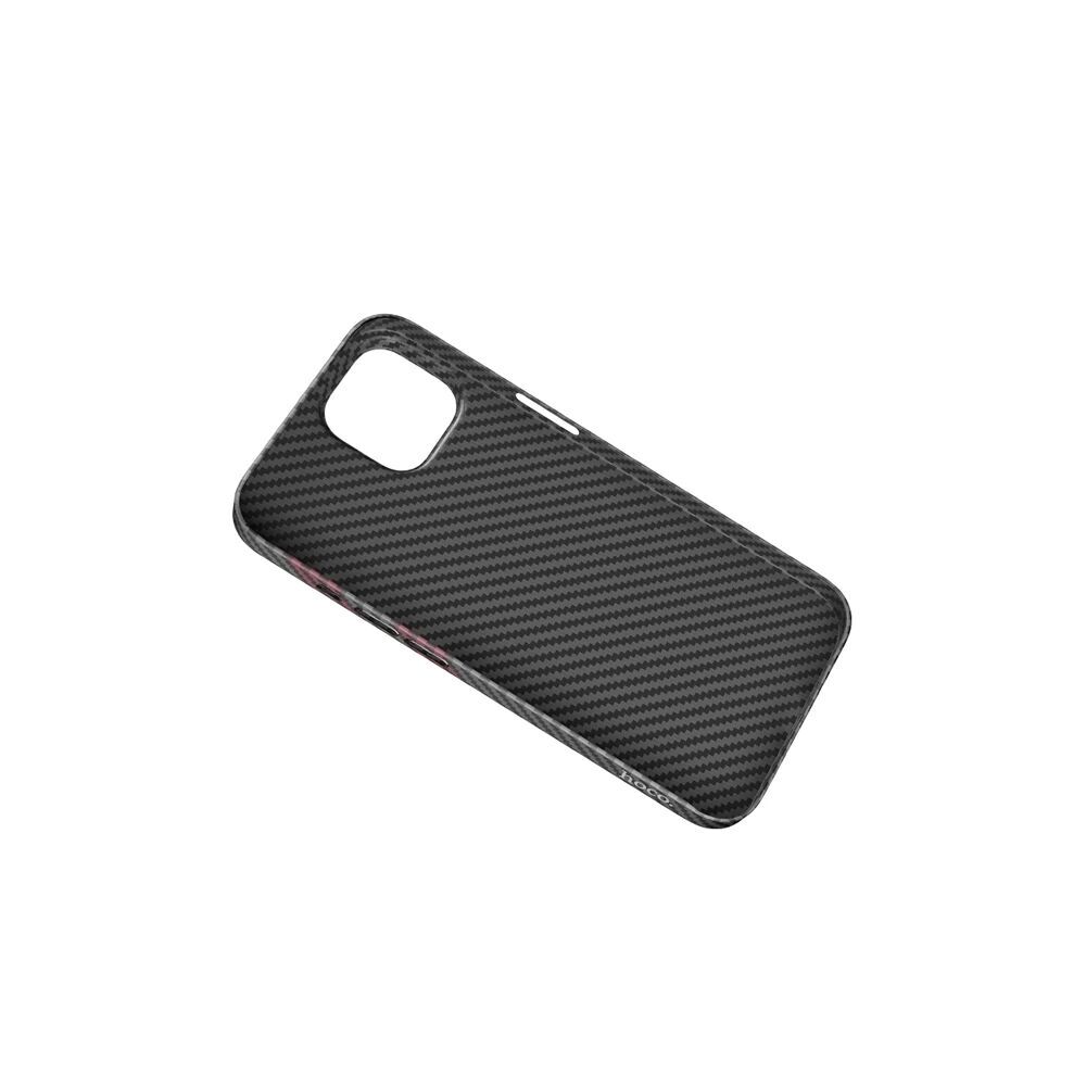 Hoco iPhone 14 Pro 6.1 Kılıf Kevlar Texture Darbe Emici Telefon Kılıfı