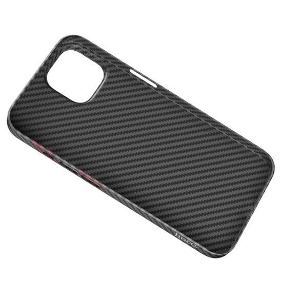 Hoco iPhone 14 Plus 6.7 Kılıf Kevlar Texture Darbe Emici Telefon Kılıf