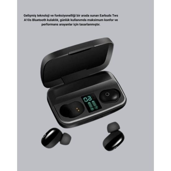 TWS Bluetooth Kulaklık 1800mAh Şarj Kutulu Dijital Ekranlı