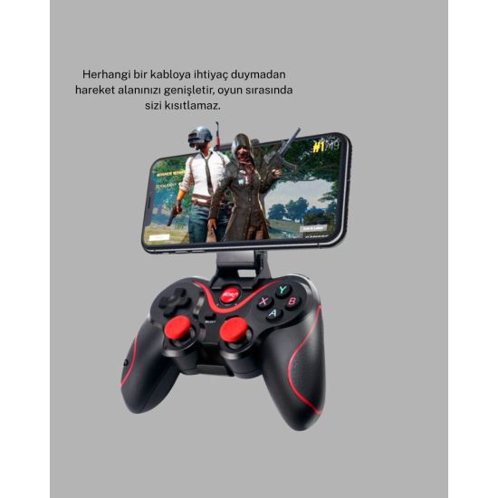Kablosuz Bluetooth Oyun Kolu Mobil TV PC Uyumlu Ergonomik Tasarım